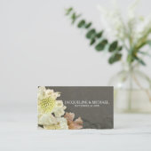 Empfang Tischsitze Moderne Graue Blumenkunst Platzkarte (Stehend Vorderseite)