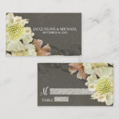 Empfang Tischsitze Moderne Graue Blumenkunst Platzkarte (Vorne/Hinten)