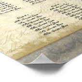 Empfang Tischübersicht, Pfau & Federn Poster (Ecke)