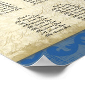 Empfang Tischübersicht, Pfau & Federn Poster (Ecke)