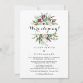 Empfang Tropical Floral and Greenery Elopement Einladung (Vorderseite)