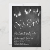 Empfang Typografie, Edison Lights, Halbpension Einladung (Vorderseite)