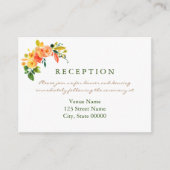 Empfang-Umschließungskarte mit blororangefarbenem  Begleitkarte (Vorderseite)