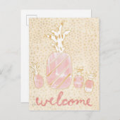 Empfang von Ananas Postkarte (Vorne/Hinten)