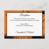 Empfang von beängstigenden Halloween-Bäumen Begleitkarte (Vorderseite)