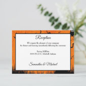 Empfang von beängstigenden Halloween-Bäumen Begleitkarte (Stehend Vorderseite)