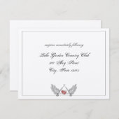 Empfang von bewachtem Herzen Einladung (Vorne/Hinten)