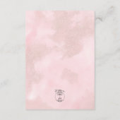 Empfang von Boho Pampas & Pink Roses Begleitkarte (Rückseite)