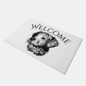 Empfang von Canine Head Sketch Fußmatte (Schrägansicht)