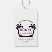 Empfang von Destination Beach Wedding Geschenkanhänger (Vorderseite)