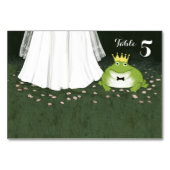 Empfang von Fairy Tale Frog Prince und Braut Tischnummer (Vorderseite)