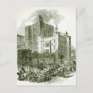 Empfang von Königin Elizabeth in Kenilworth Postkarte