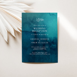 Empfang von Moody Ocean Watercolor Einladung