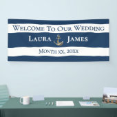 Empfang von Nautical Anchor-Hochzeiten Banner (Messe)