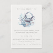 Empfang von Nautical Wedding Coral Begleitkarte (Vorderseite)