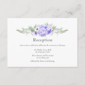 Empfang von Pastel Violet Floral Begleitkarte (Vorderseite)