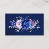 Empfang von Royal Blue Lilac Lila Floral Begleitkarte (Rückseite)