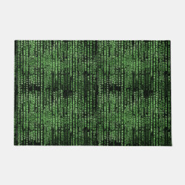 Empfang von Sci-Fi Matrix-Computercode Fußmatte