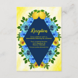 Empfang von Sunny Lemon Floral Begleitkarte