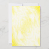 Empfang von Sunny Lemon Floral Einladung (Rückseite)