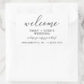 Empfang von White Custom Wedding Rechteckiger Aufkleber (Tasche)