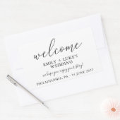 Empfang von White Custom Wedding Rechteckiger Aufkleber (Umschlag)