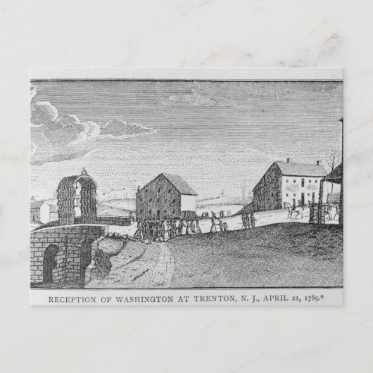 Empfang Washington in Trenton, New Jersey Postkarte (Vorderseite)