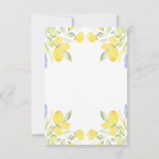 Empfang Wasserfarben Einladung (Rückseite)