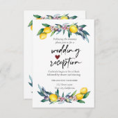 Empfang Wasserfarben Zitronen Einladung (Vorne/Hinten)