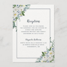 Empfang Wedding Floral Watercolor