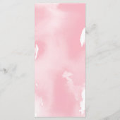 EMPFANG WEDDING MENU niedliche Marine rosa Aquarel Menükarte (Rückseite)