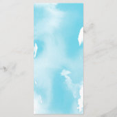 EMPFANG WEDDING MENU stilvolle Aqua Aqua Aqua Menükarte (Rückseite)