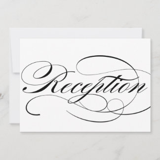 Empfang-Zeichen für Hochzeit in schöner Schrift