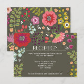 Empfang zum Blumengebäck Einladung (Vorne/Hinten)