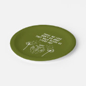 Empfang zur Gedächtnisbeerdigung Pappteller (Schrägansicht)