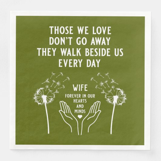 Empfang zur Gedächtnisbeerdigung Serviette (Vorderseite)