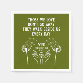 Empfang zur Gedächtnisbeerdigung Serviette