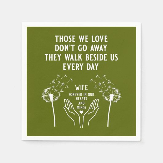 Empfang zur Gedächtnisbeerdigung Serviette (Vorderseite)