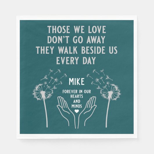 Empfang zur Gedächtnisbeerdigung Serviette (Vorderseite)