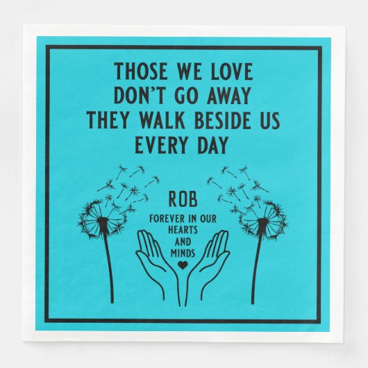 Empfang zur Gedächtnisbeerdigung Serviette (Vorderseite)