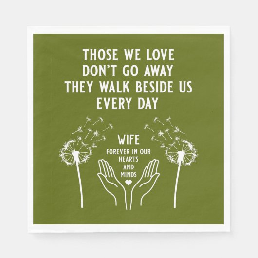 Empfang zur Gedächtnisbeerdigung Serviette (Vorderseite)