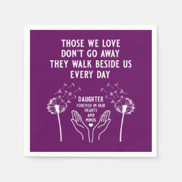 Empfang zur Gedächtnisbeerdigung Serviette