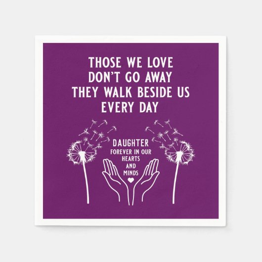 Empfang zur Gedächtnisbeerdigung Serviette (Vorderseite)