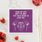 Empfang zur Gedächtnisbeerdigung Serviette (Beispiel)