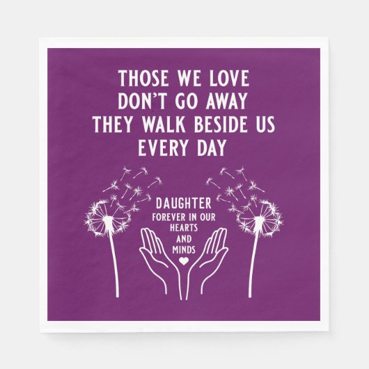 Empfang zur Gedächtnisbeerdigung Serviette (Vorderseite)