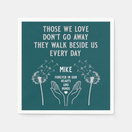 Empfang zur Gedächtnisbeerdigung Serviette (Vorderseite)