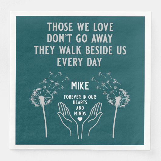 Empfang zur Gedächtnisbeerdigung Serviette (Vorderseite)