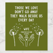 Empfang zur Gedächtnisbeerdigung Weinetikett (Einzelnes Label)