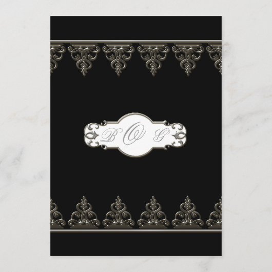 EmpfangAbendmenü Klassisches Barockkreislauf Menükarte (Rückseite)