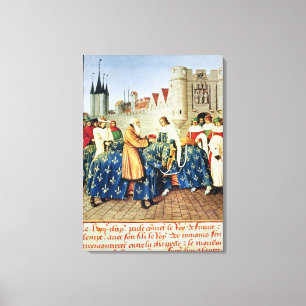 Empfangender Kaiser Charles Charless V IV Leinwanddruck